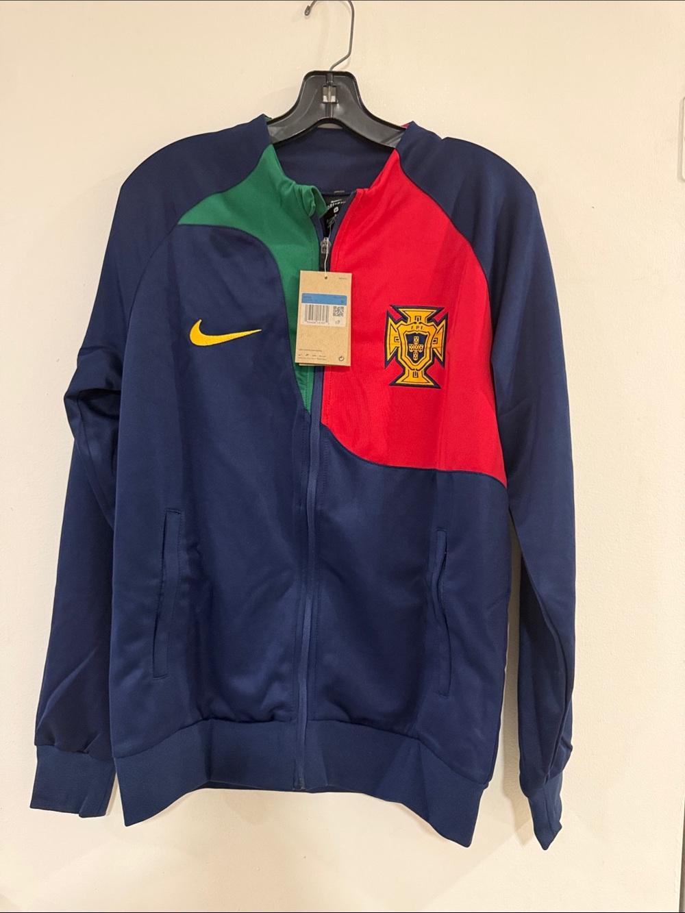 Authentic Nike Colorblock Portugal Track Jacket - wNavy, Red, Green, Yellow